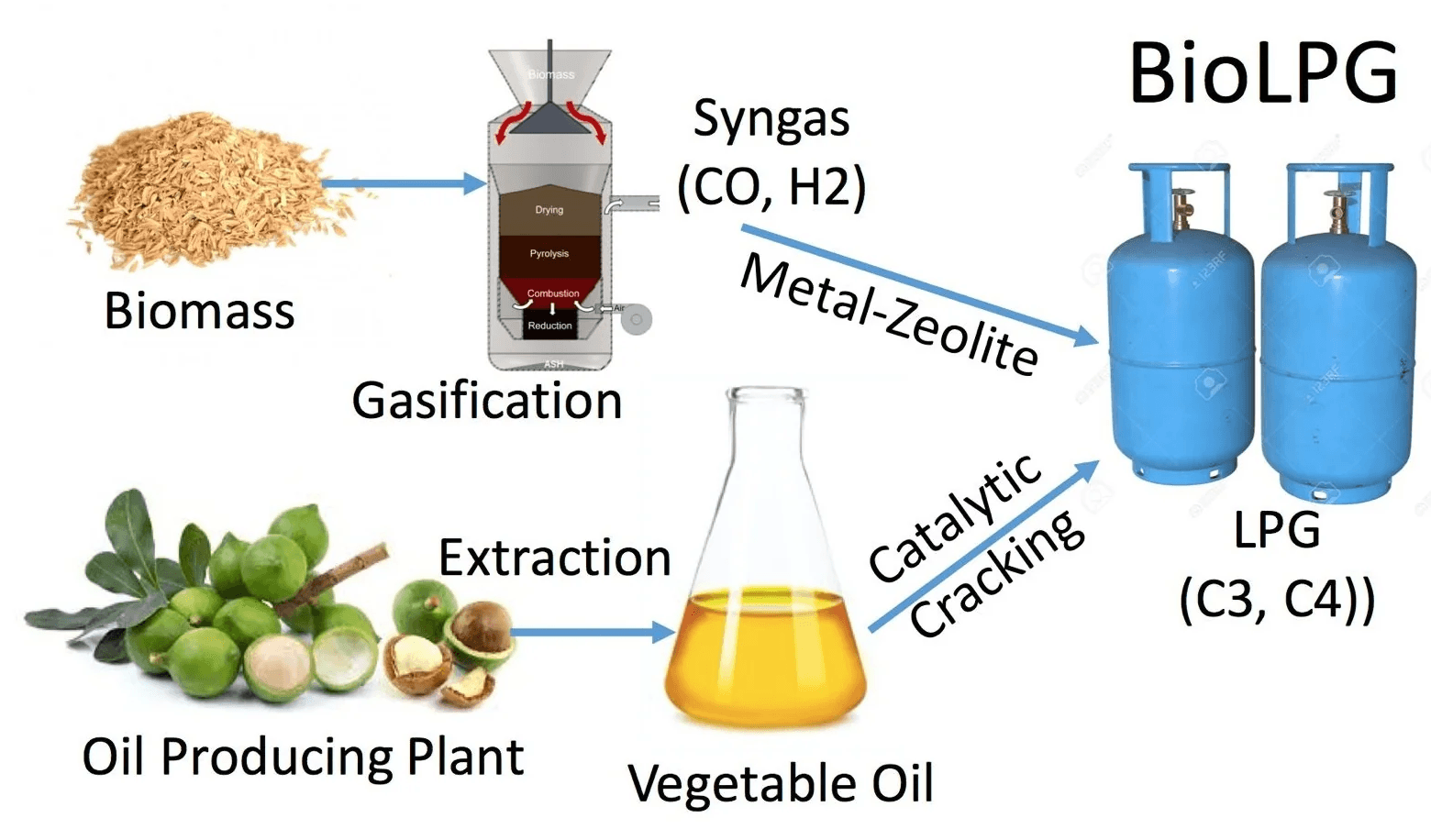 Bio LPG renewable fuel diagram