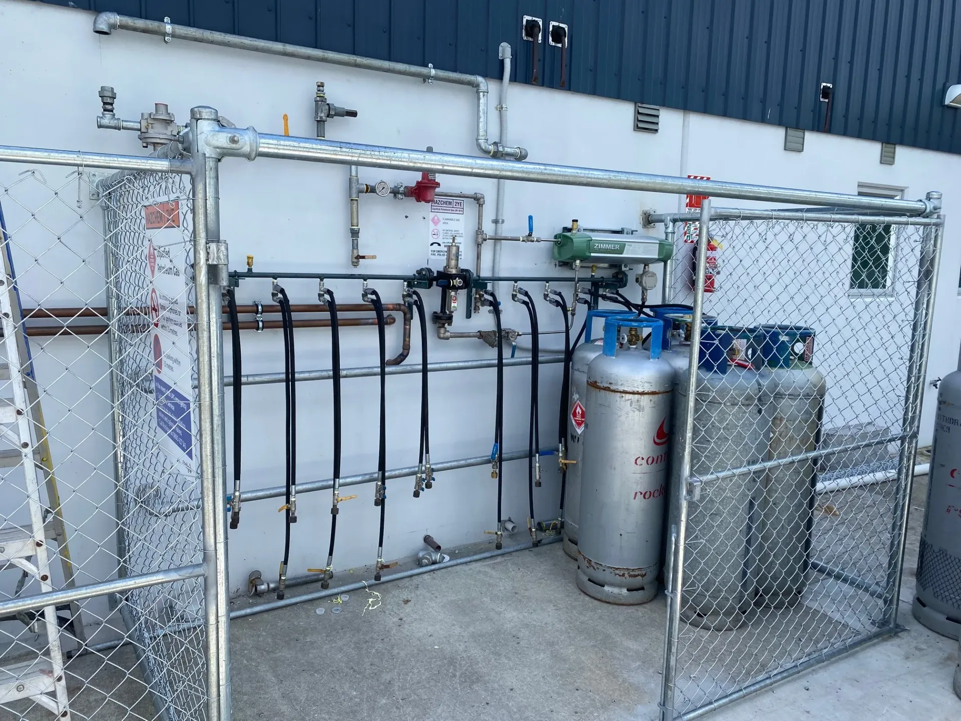 LPG cylinders at a site